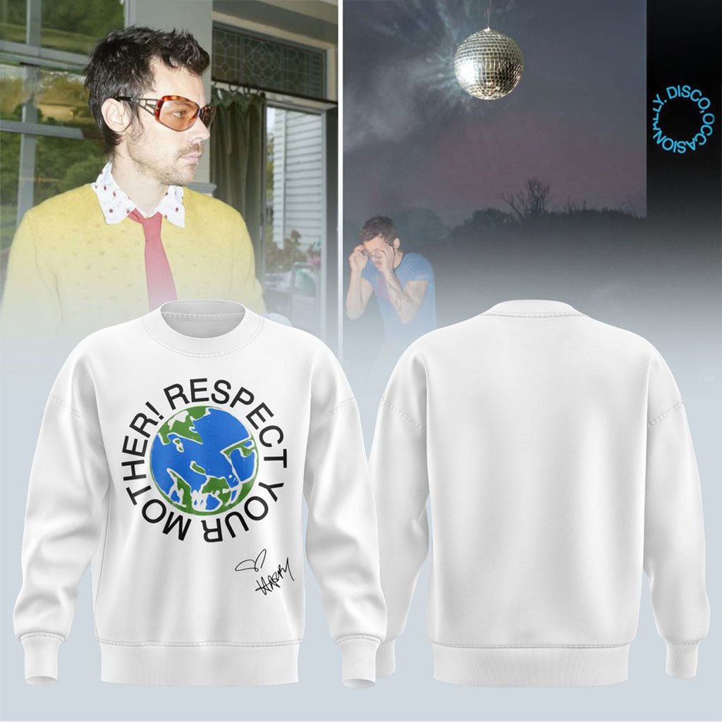 Harry Styles Merch 2026 Together Together Tour Sweatshirt Respect Your Mother Crewneck Signed