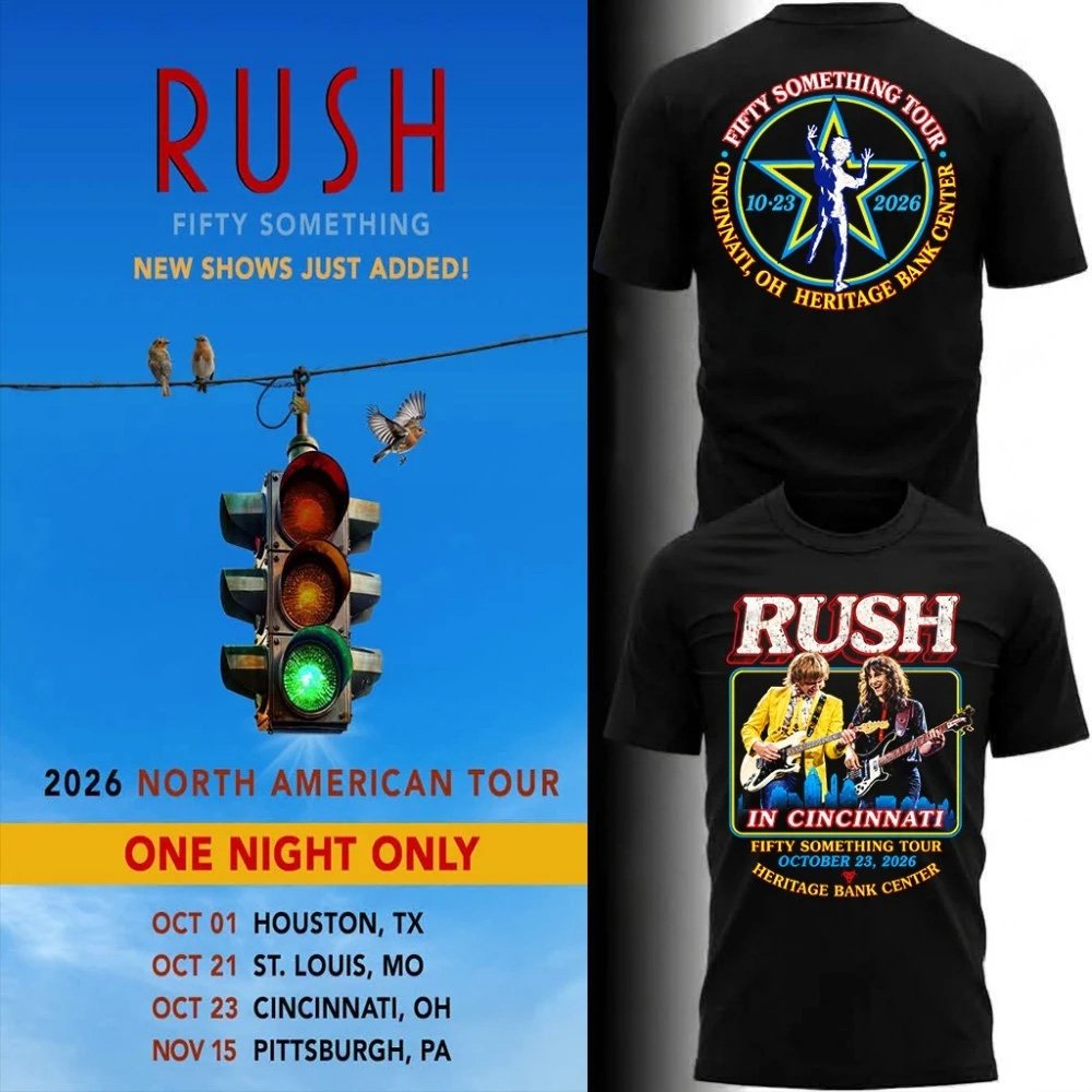 Rush In Cincinnati OH Event T-Shirt Fifty Something Tour Tee RUSH Band Merch Gift For Band Fans