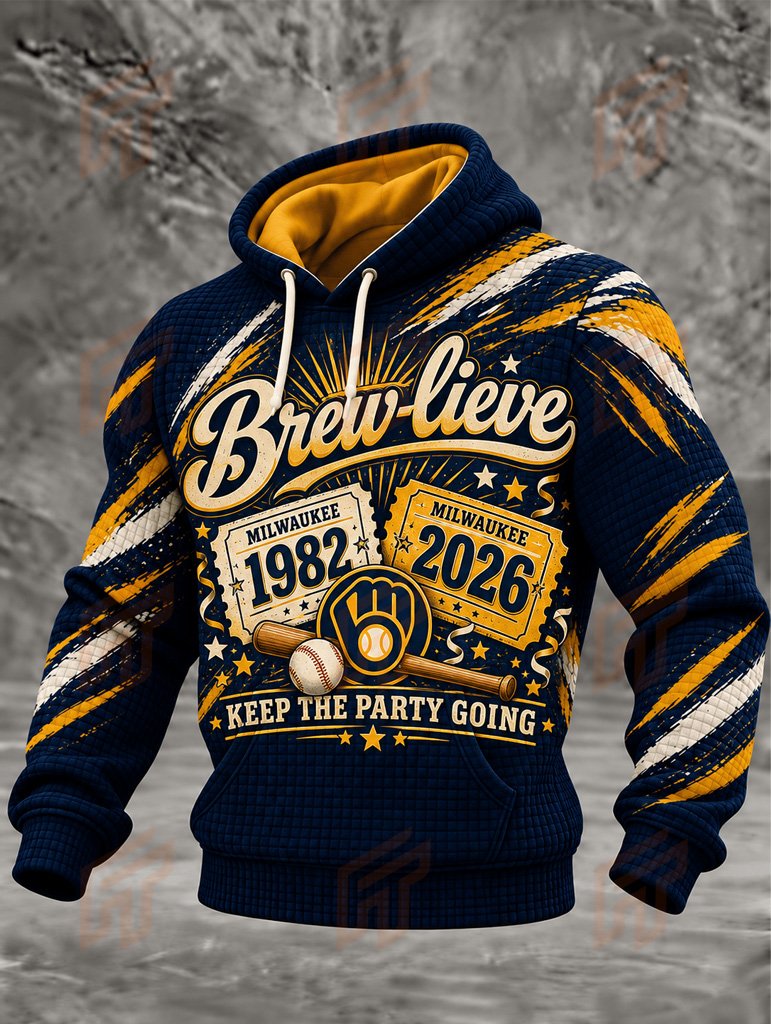 Milwaukee Brewers Brew-lieve 1982 2026 Keep the Party Going Hoodie Brewers Merch Fan Gifts