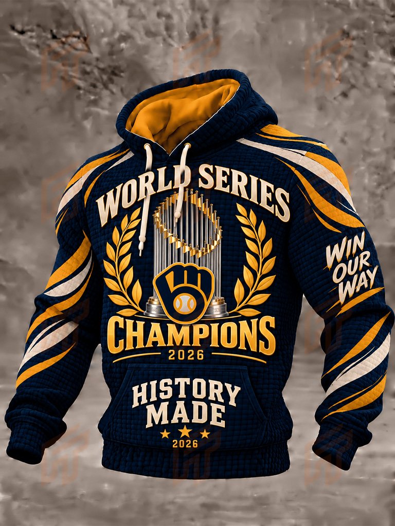 Milwaukee Brewers World Series Champions 2026 Merch History Made Laurel Hoodie Fan Gifts