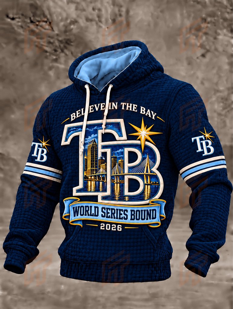 Tampa Bay Rays Merch 2026 Believe In The Bay World Series Bound Hoodie Gift For Baseball Lovers