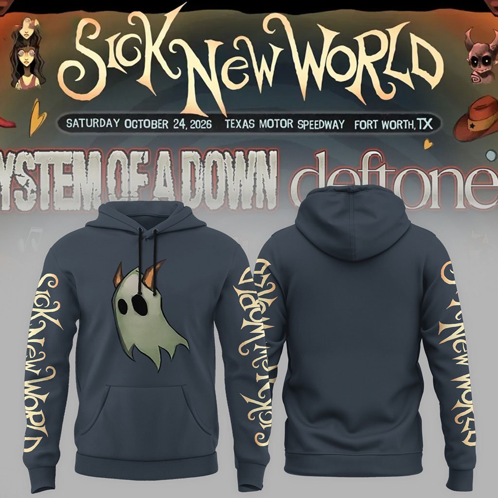 Sick New World Festival 2026 Ghost Hoodie Heavy Metal Concert Apparel Gifts For Rock Music Fans