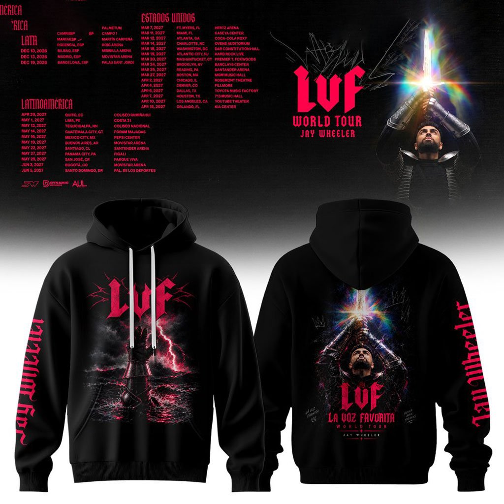 Jay Wheeler La Voz Favorita Hoodie 2026 Latin Music Tour Apparel Gifts For Concert Lovers