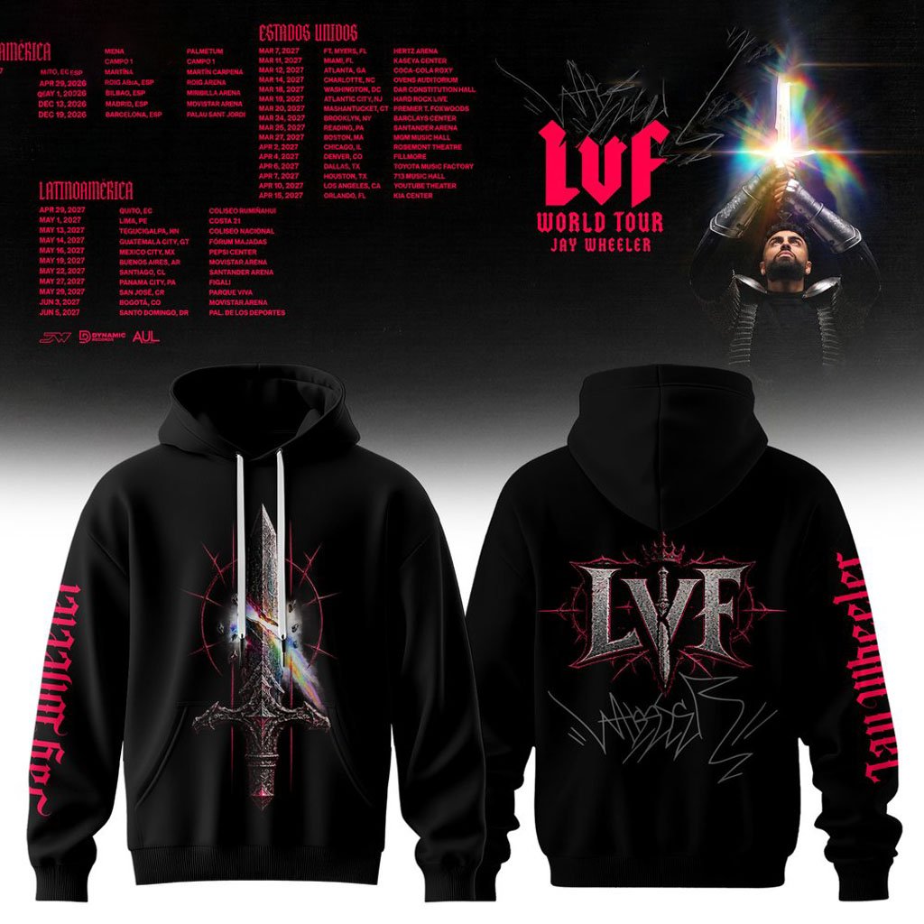 Jay Wheeler Merch La Voz Favorita Tour 2026 Hoodie Latin Pop Concert Gear Gifts For Music Lovers