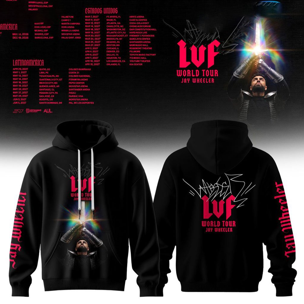 Jay Wheeler Merch La Voz Favorita World Tour Hoodie Music Inspired Clothing Gifts For Fans