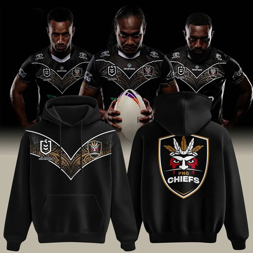 PNG Chiefs Papua New Guinea Tribal Pattern Hoodie 2026 PNG Chiefs Merch Football Fan Gifts