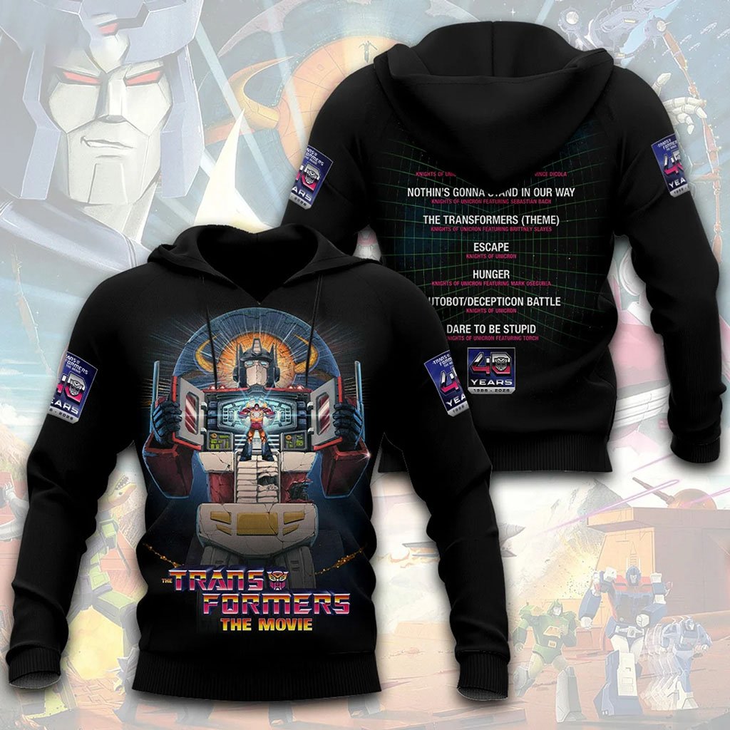 The Transformers The Movie 40th Anniversary Hoodie The Transformers Merch Gift For Fan