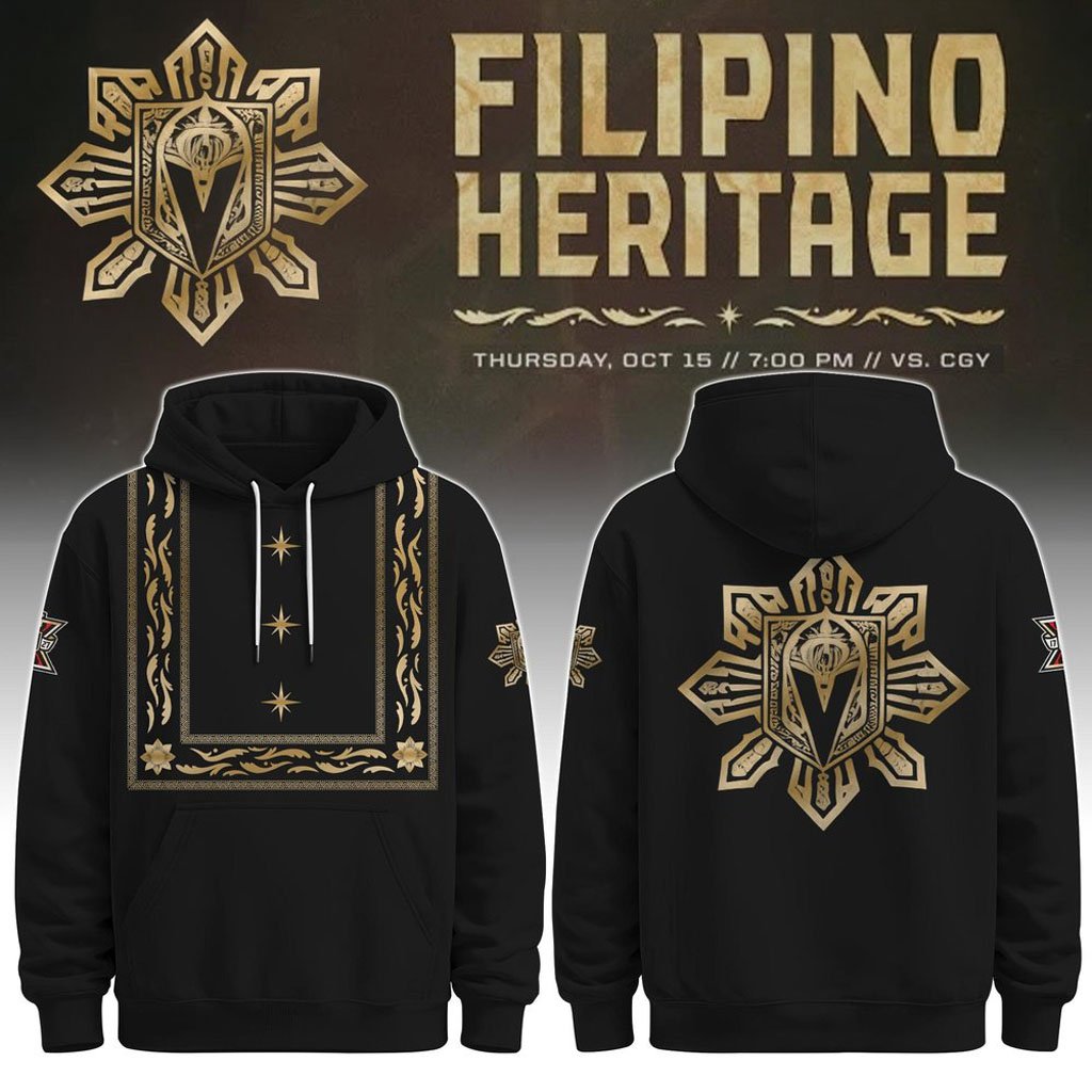 Vegas Golden Knights Filipino Heritage Barong Hoodie Vegas Golden Knights Merch Hockey Gifts