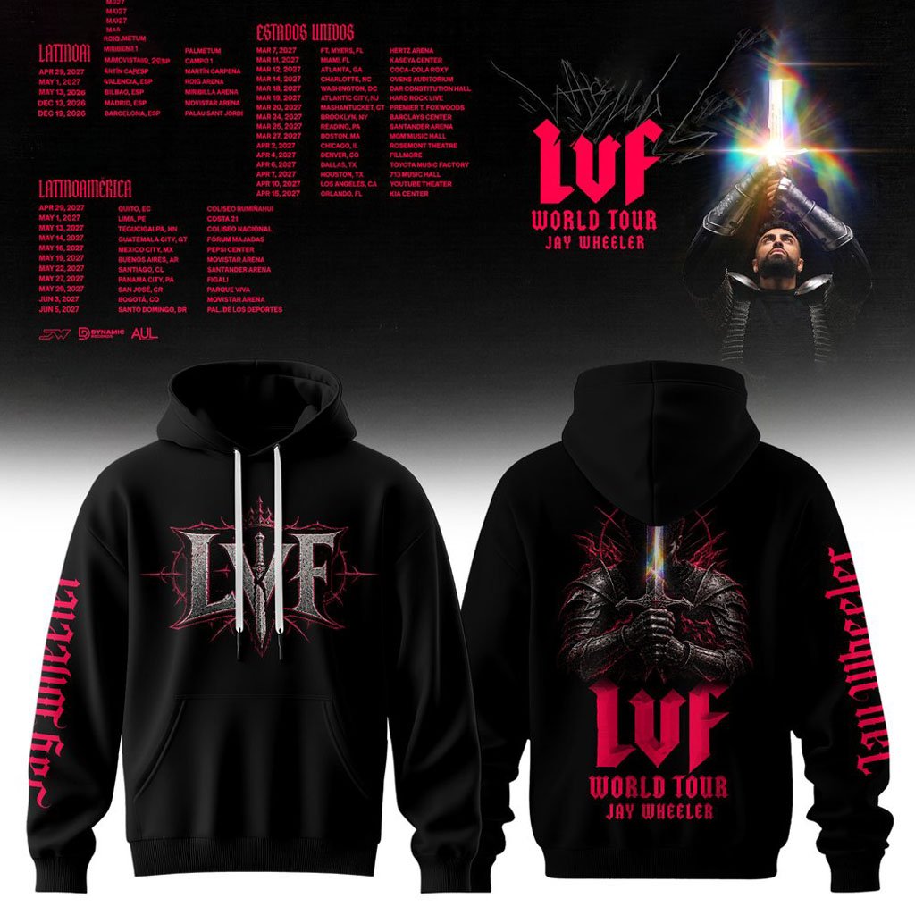 Jay Wheeler La Voz Favorita World Tour Hoodie 2026 Concert Apparel Gifts For Latin Pop Fans