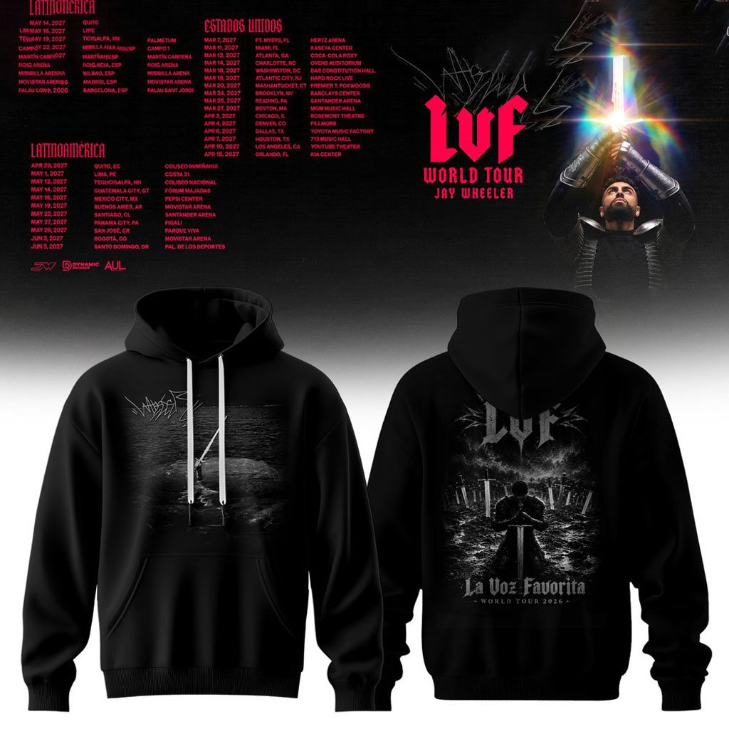 Jay Wheeler Merch 2026 La Voz Favorita World Tour Hoodie Gifts For Music Fans