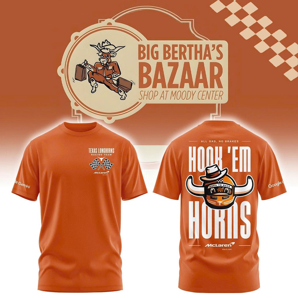 Texas Longhorns McLaren Racing Shirt 2026 Formula 1 Apparel Gifts For Longhorns Fans