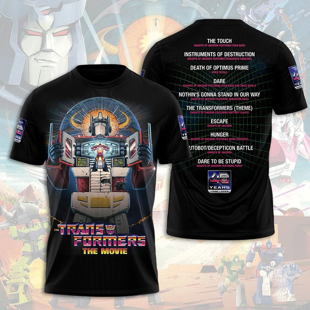 The Transformers The Movie 40th Anniversary T-Shirt The Transformers Merch Gift For Fan
