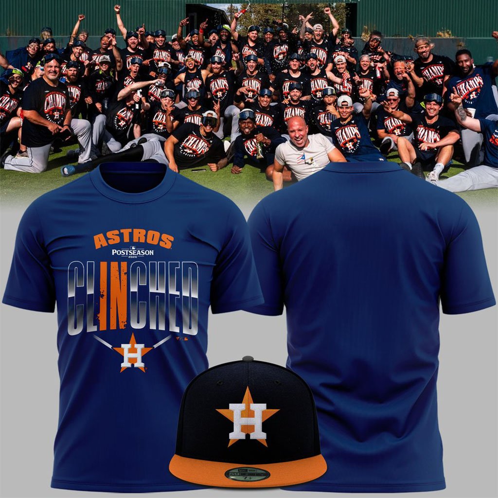 Houston Astros Clinched 2026 Postseason T-Shirt Houston Baseball Apparel Gifts For Astros Fans