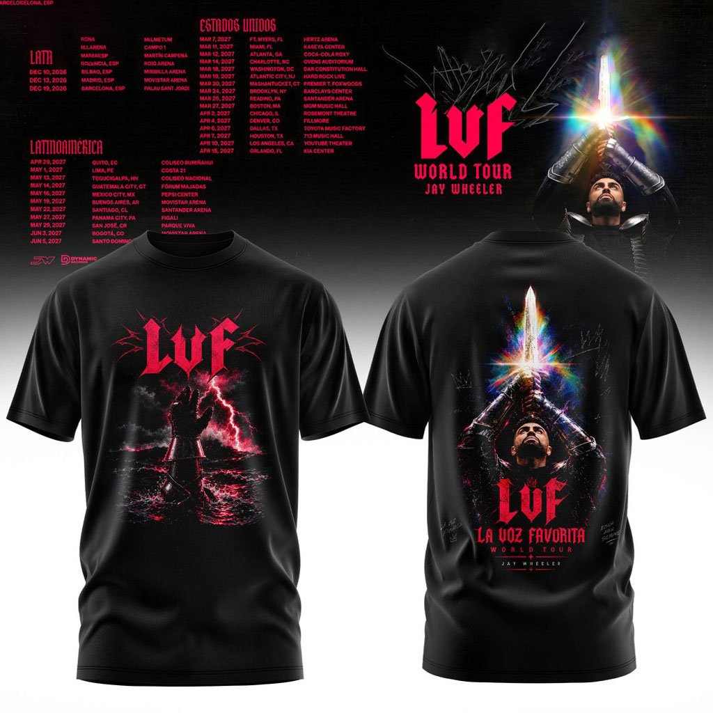Jay Wheeler Merch 2026 La Voz Favorita World Tour Shirt Concert Apparel Gifts For Jay Wheeler Fans