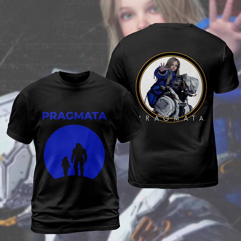 Pragmata Hugh And Diana T-Shirt Capcom Space Adventure Clothing Gifts For Video Game Lovers