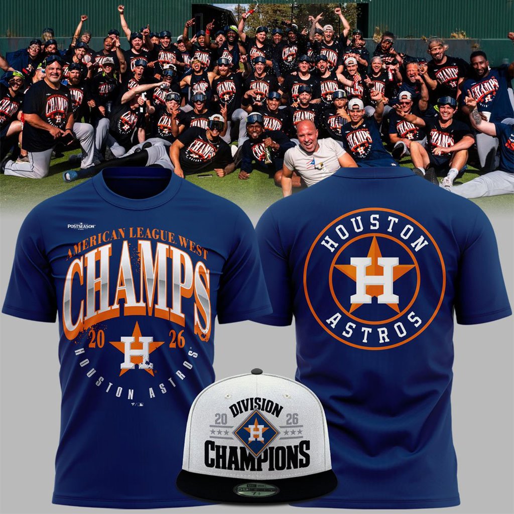 Houston Astros 2026 AL West Division Champions T-Shirt Houston Astros Postseason Merch