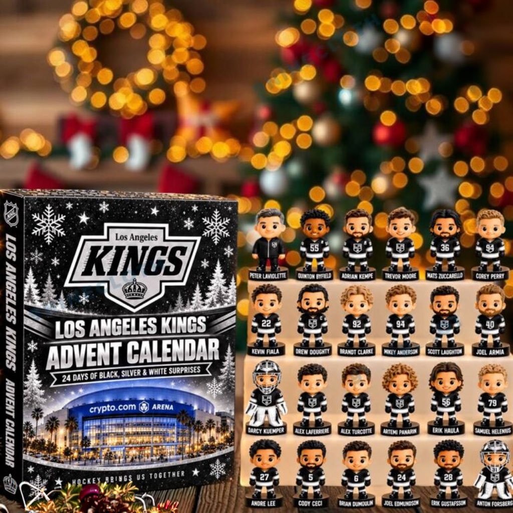 Los Angeles Kings Advent Calendar 24 Days Christmas Countdown Ornaments Holiday Decor Fan Gifts
