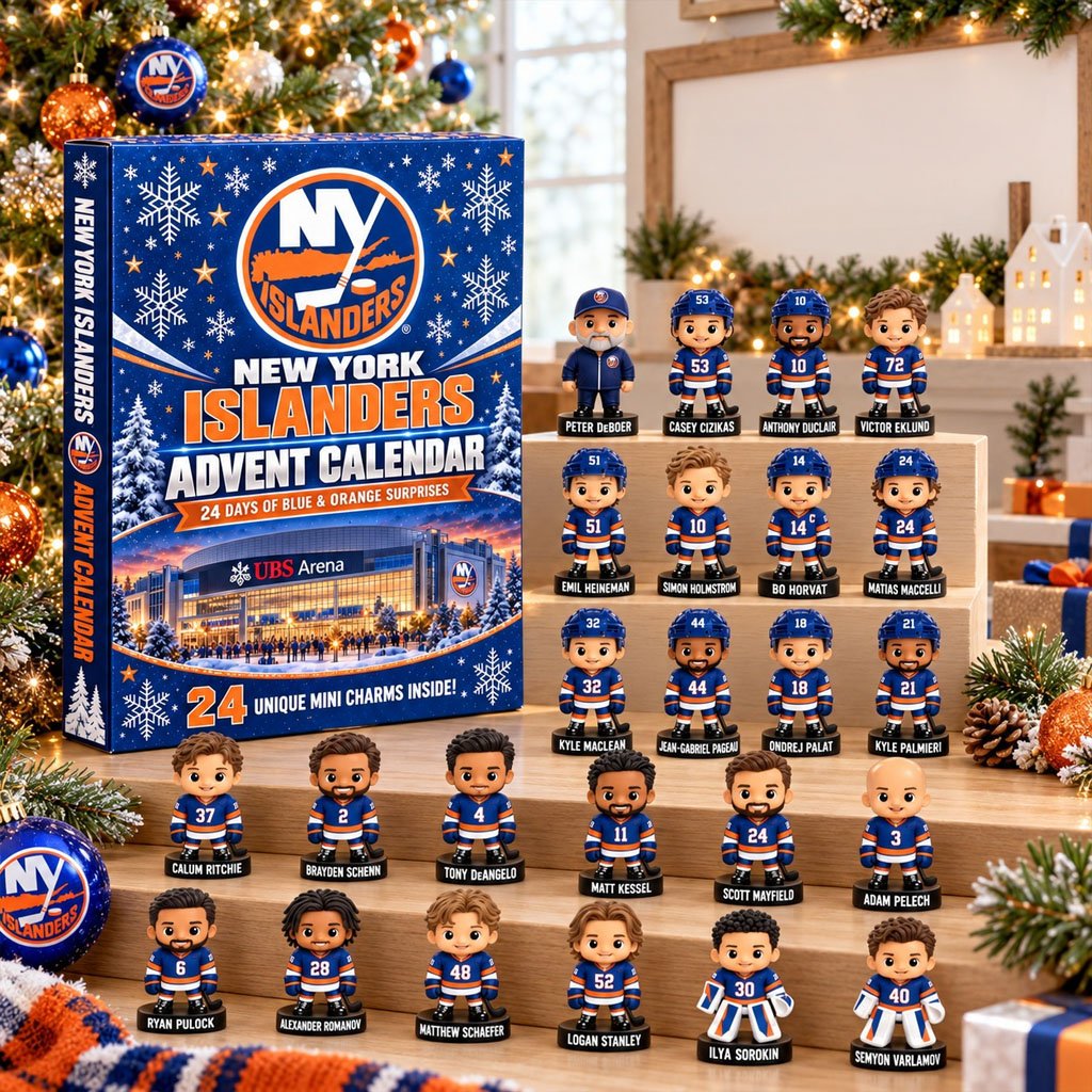 New York Islanders Advent Calendar 24 Days Christmas Tree Ornaments NY Islanders Merch