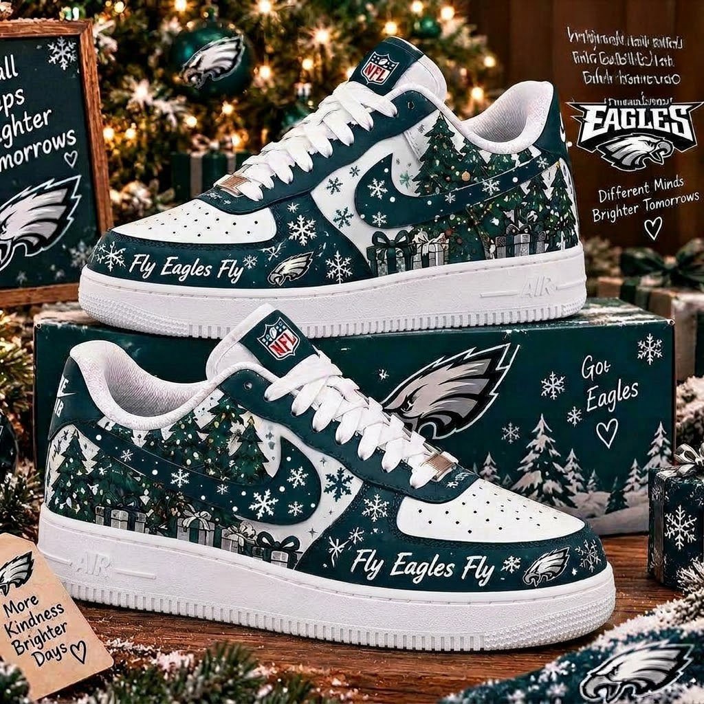 Philadelphia Eagles Merch Fly Eagles Fly Christmas 2026 Sneakers Football Fan Gift Ideas