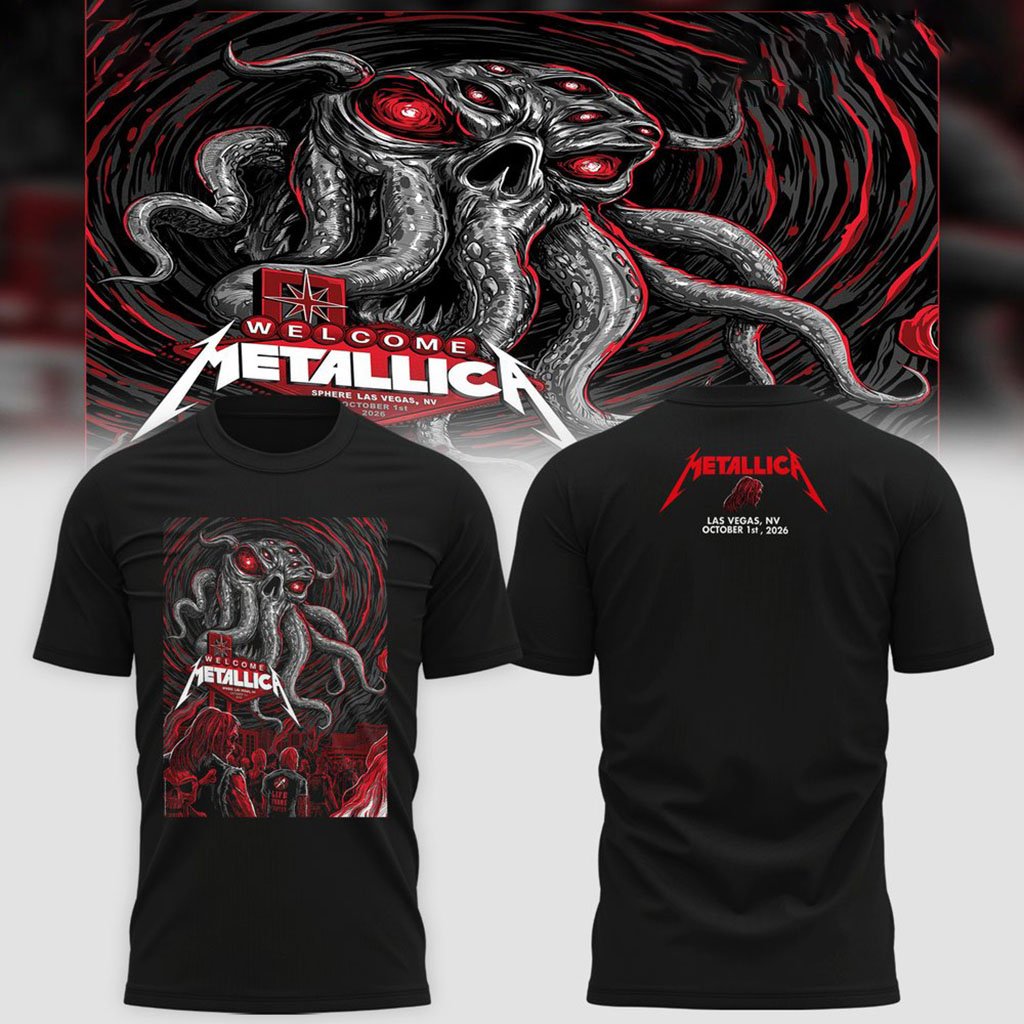 Metallica Life Burns Faster Las Vegas Tour 2026 T-Shirt Black Metallica Merch Metalhead Gift