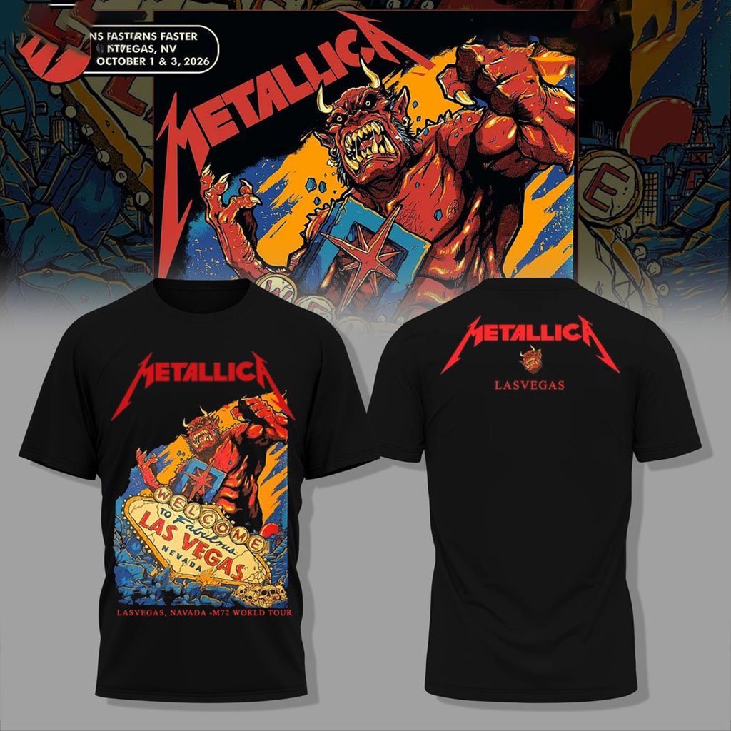 Metallica Life Burns Faster Las Vegas Tour 2026 T-Shirt M72 World Tour Merch Gift For Music Fan