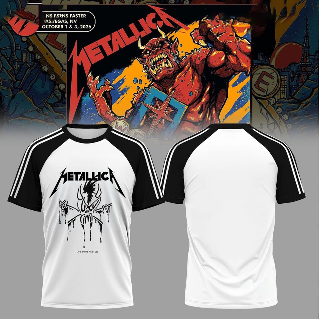 Metallica Merch Life Burns Faster Las Vegas 2026 Tour T-Shirt Best Gift For Metalheads