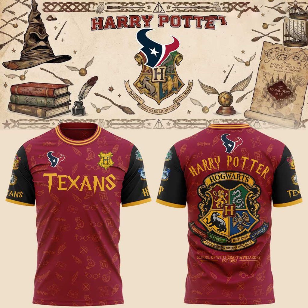 Houston Texans Harry Potter Night 2026 T-Shirt Houston Texans Merch Fan Gear Potterhead Gifts