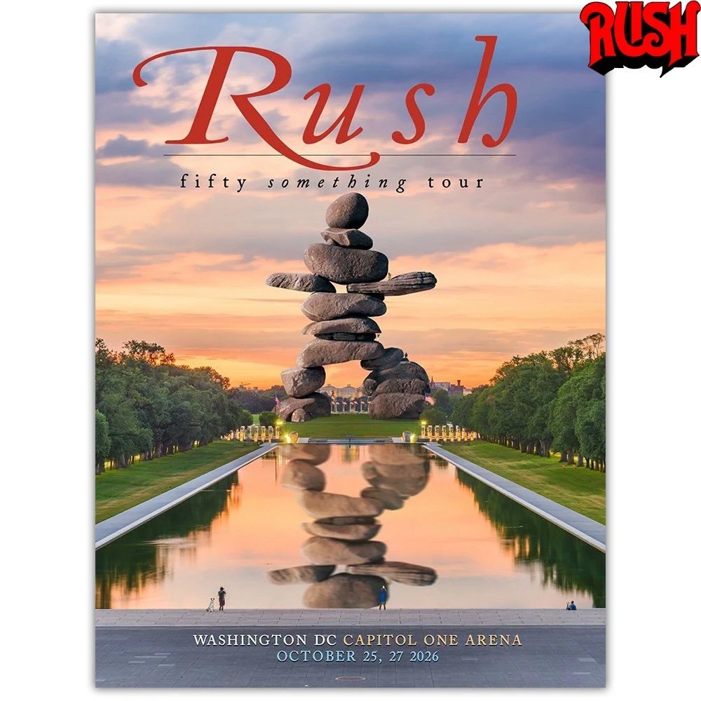 RUSH Washington DC Concert Poster Fifty Something Tour 2026 Poster RUSH Band Merch Wall Decor