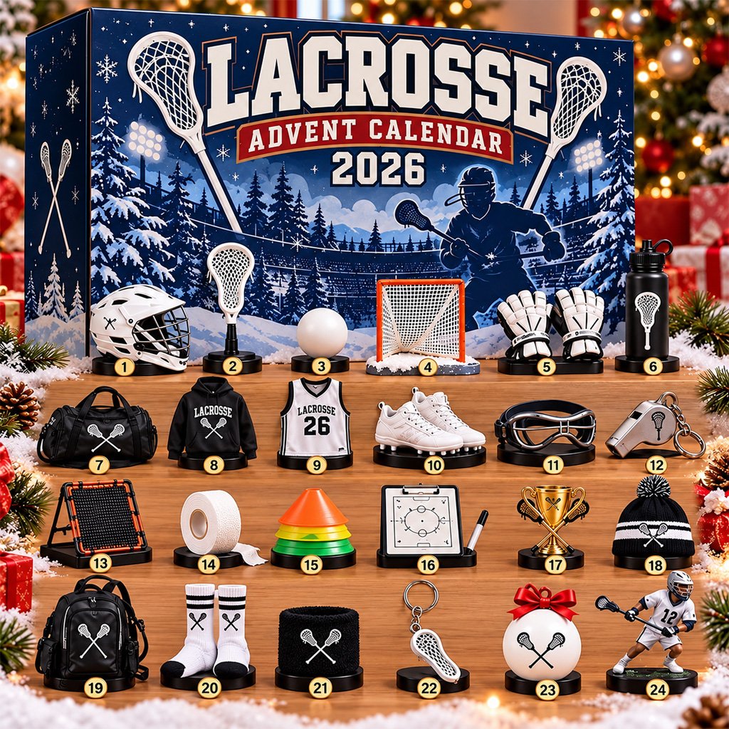 Lacrosse Advent Calendar 2026 Christmas Countdown Box Xmas Tree Ornaments Lacrosse Fan Gifts