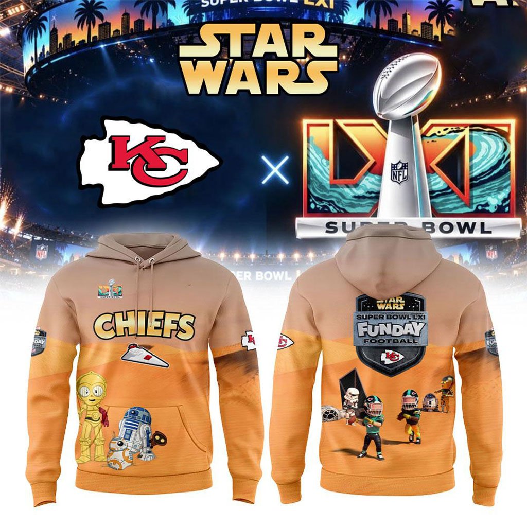 Kansas City Chiefs X Star Wars Super Bowl LXI 2027 Hoodie KC Chiefs Merch Gift For Football Fan