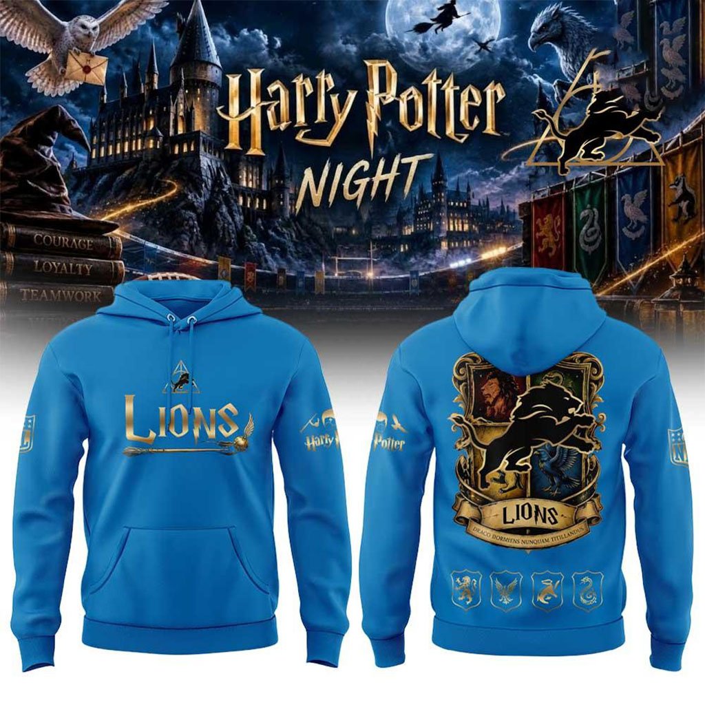 Detroit Lions X Harry Potter Night 2026 Hoodie Detroit Lions Merch Football Fan Gear