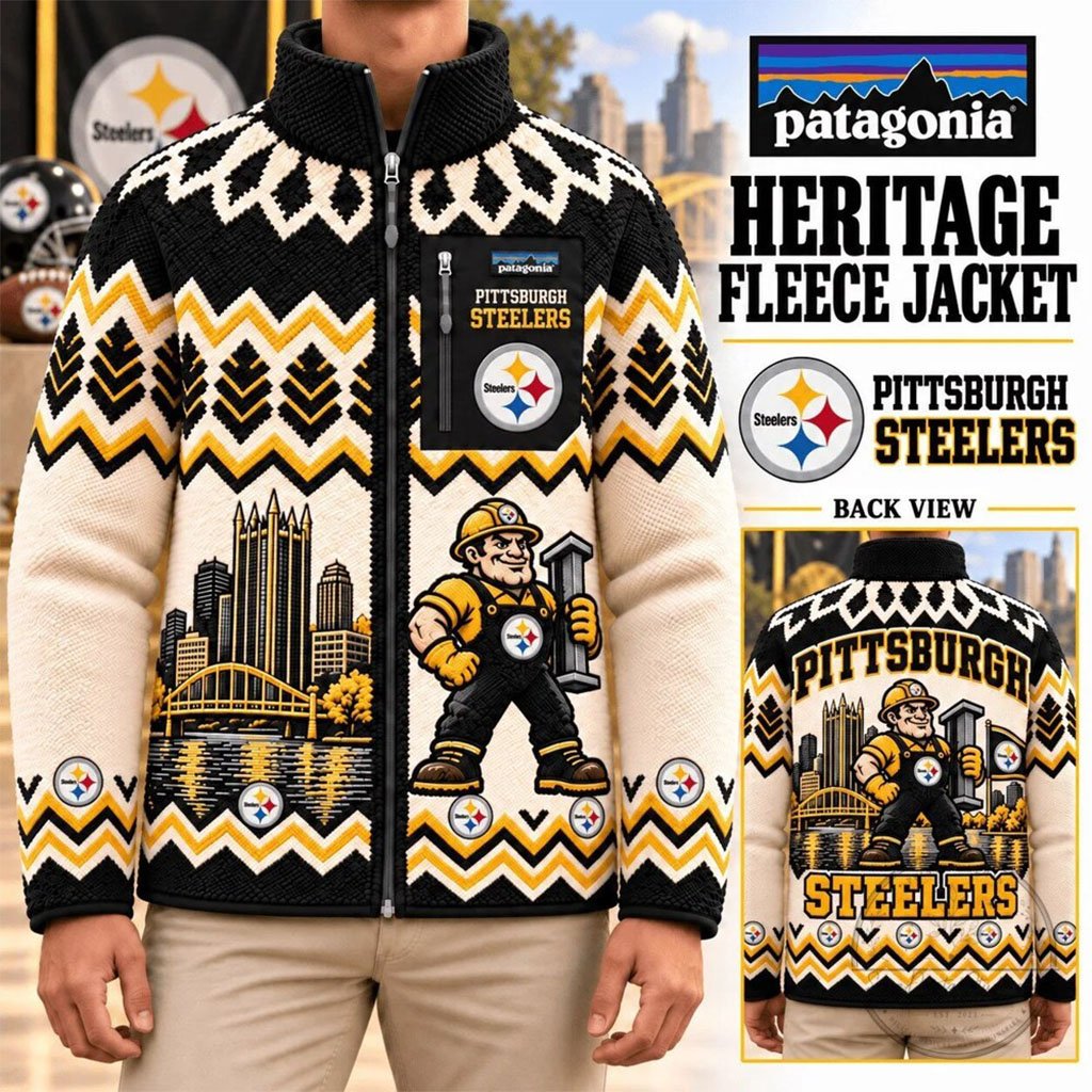 Pittsburgh Steelers Heritage Collar Stand Jacket Steelers Merch Presents For Football Fans