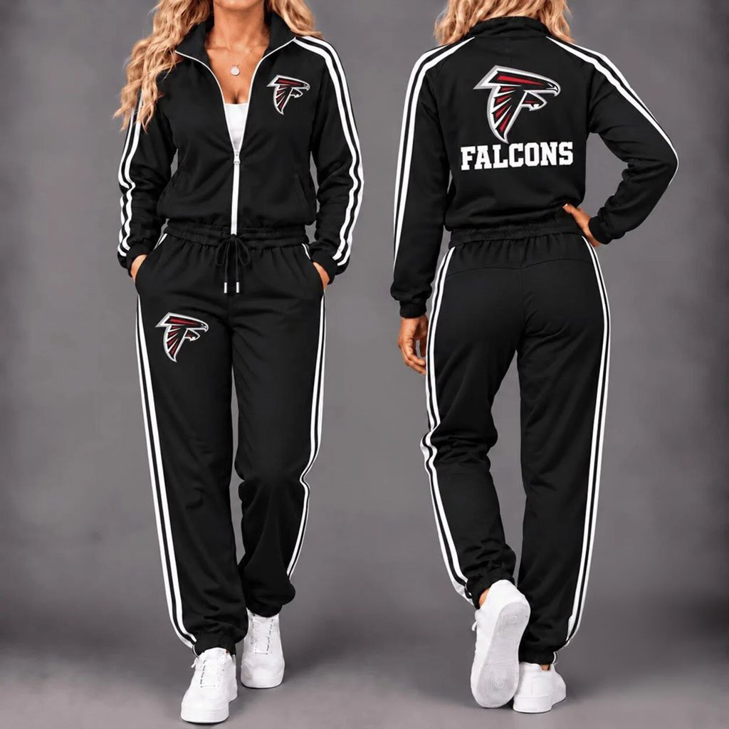 Atlanta Falcons Gameday Full-Zip Jacket And Sweatpants Falcons Merch Gifts For Football Fan
