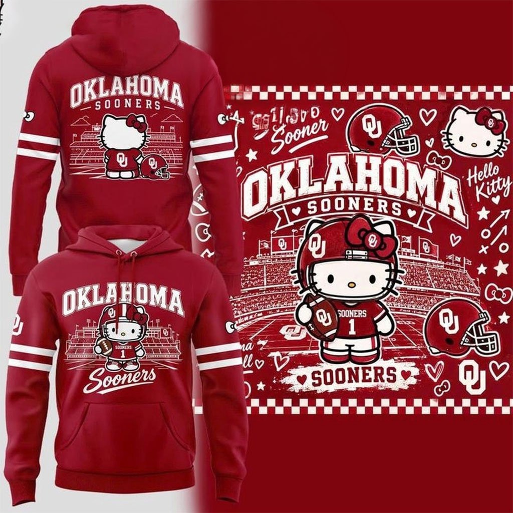 Oklahoma Sooners x Hello Kitty 2026 Hoodie Sooners Merch Oklahoma Football Apparel Fan Gifts