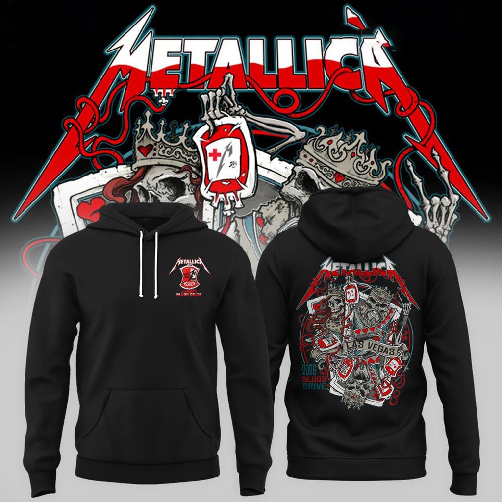 Metallica Life Burns Faster Las Vegas Tour Hoodie 2026 Blood Drive Hoodie Metallica Merch