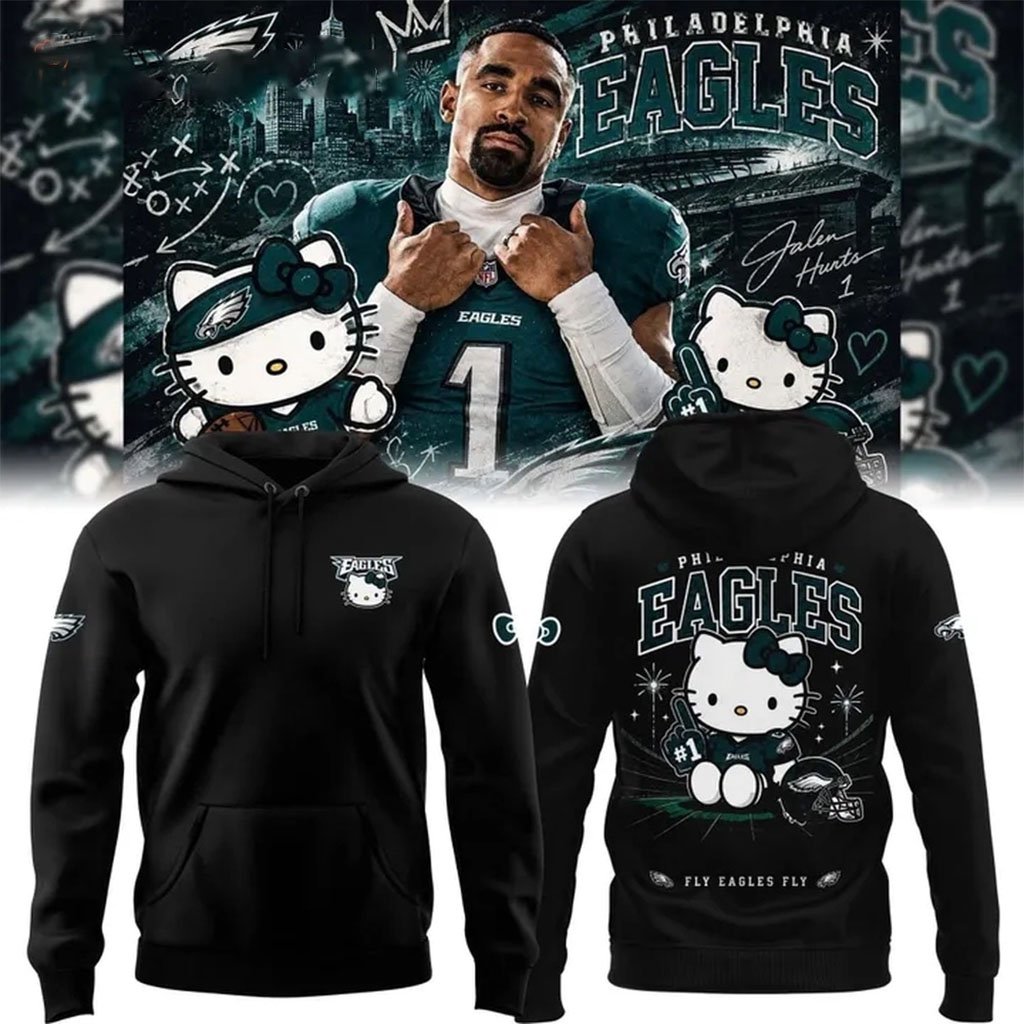 Philadelphia Eagles x Hello Kitty 2026 Hoodie Eagles Merch Gift Ideas For Football Lovers