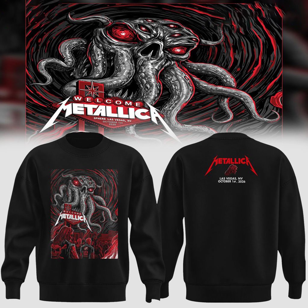 Metallica Life Burns Faster Las Vegas Tour 2026 Sweatshirt Metallica Merch Presents Music Lover