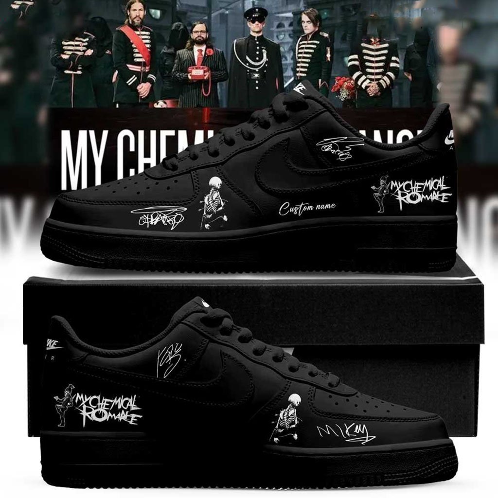 Customize My Chemical Romance The Black Parade 2026 Tour Sneakers Black MCR Merch Fan Gifts