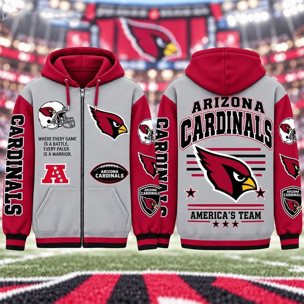 Arizona Cardinals America's Team Gridiron Heritage Zip Hoodie Cardinals Merch Gifts For Fans