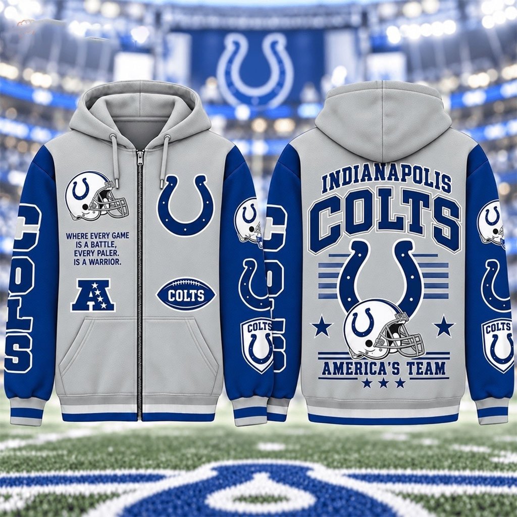 Indianapolis Colts America's Team Gridiron Heritage Zip Hoodie Colts Merch Football Lover Gift