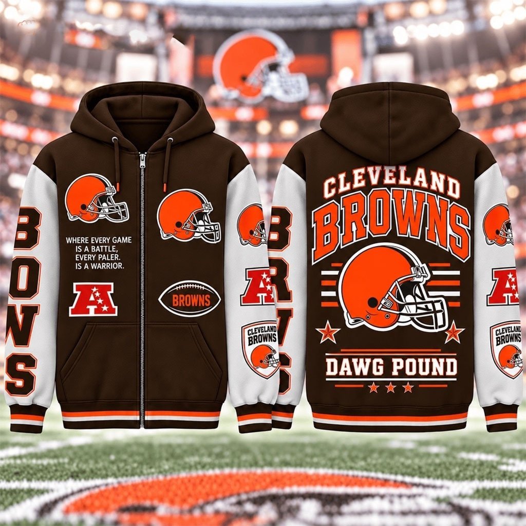 Cleveland Browns America's Team Gridiron Heritage Zip Hoodie Browns Merch Football Fan Gifts