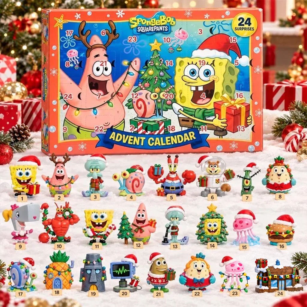 SpongeBob SquarePants Advent Calendar 2026 Surprises Christmas Ornament Gift For Kids