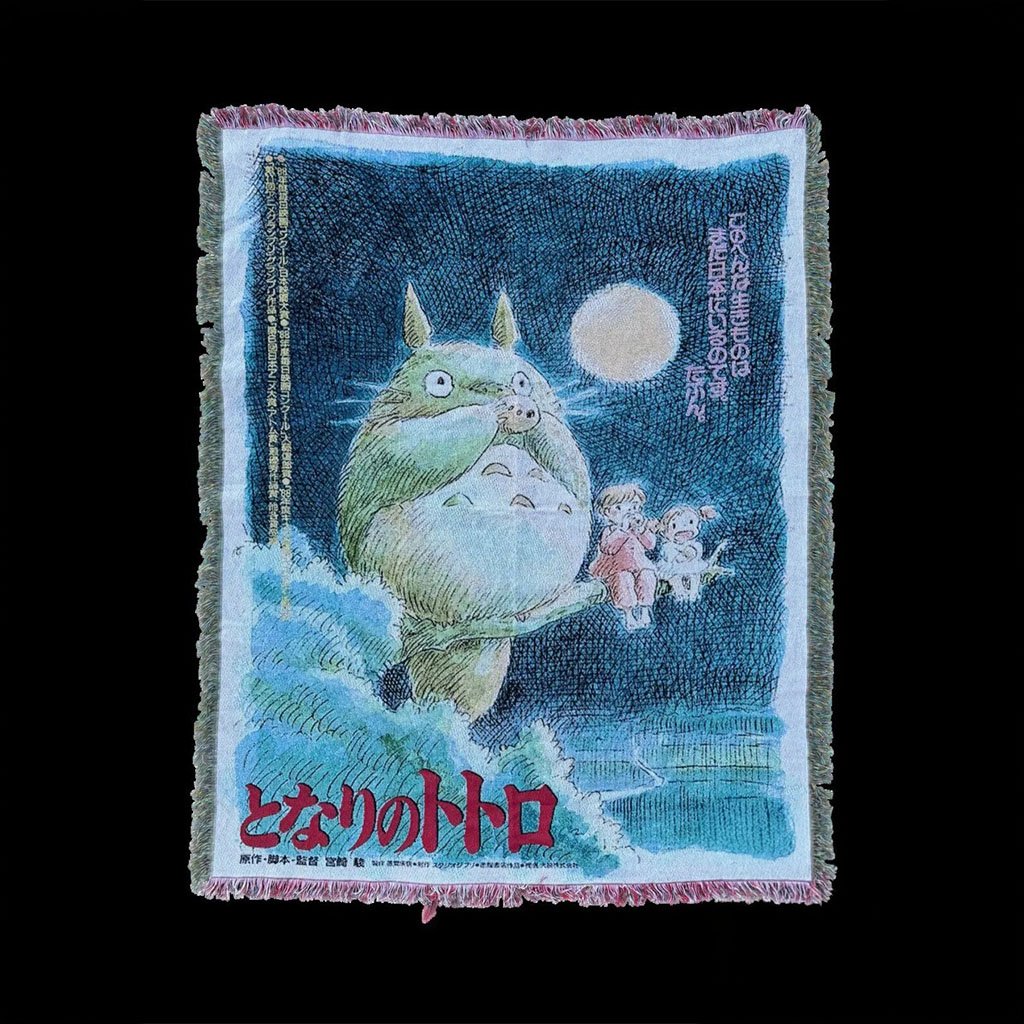 My Neighbor Totoro Anime Movie Poster Art Woven Blanket Home Decor Gifts For Anime Fans