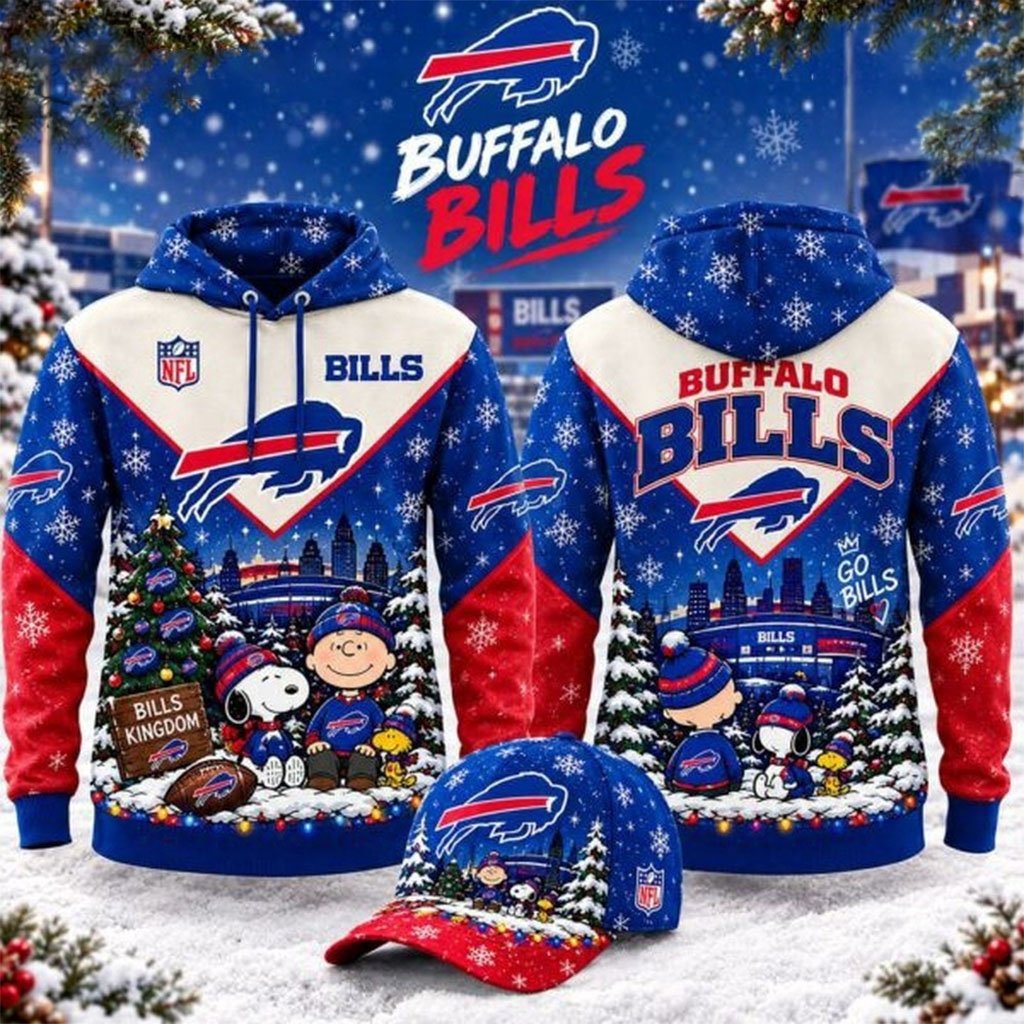 Buffalo Bills x Peanuts Christmas 2026 Hoodie Bills Merch Presents For Football Fans