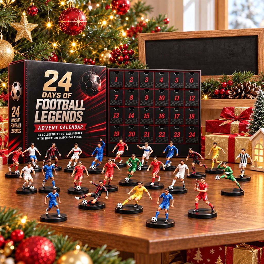 24 Days Of Football Legends Advent Calendar Christmas Countdown Ornaments Football Fan Gear