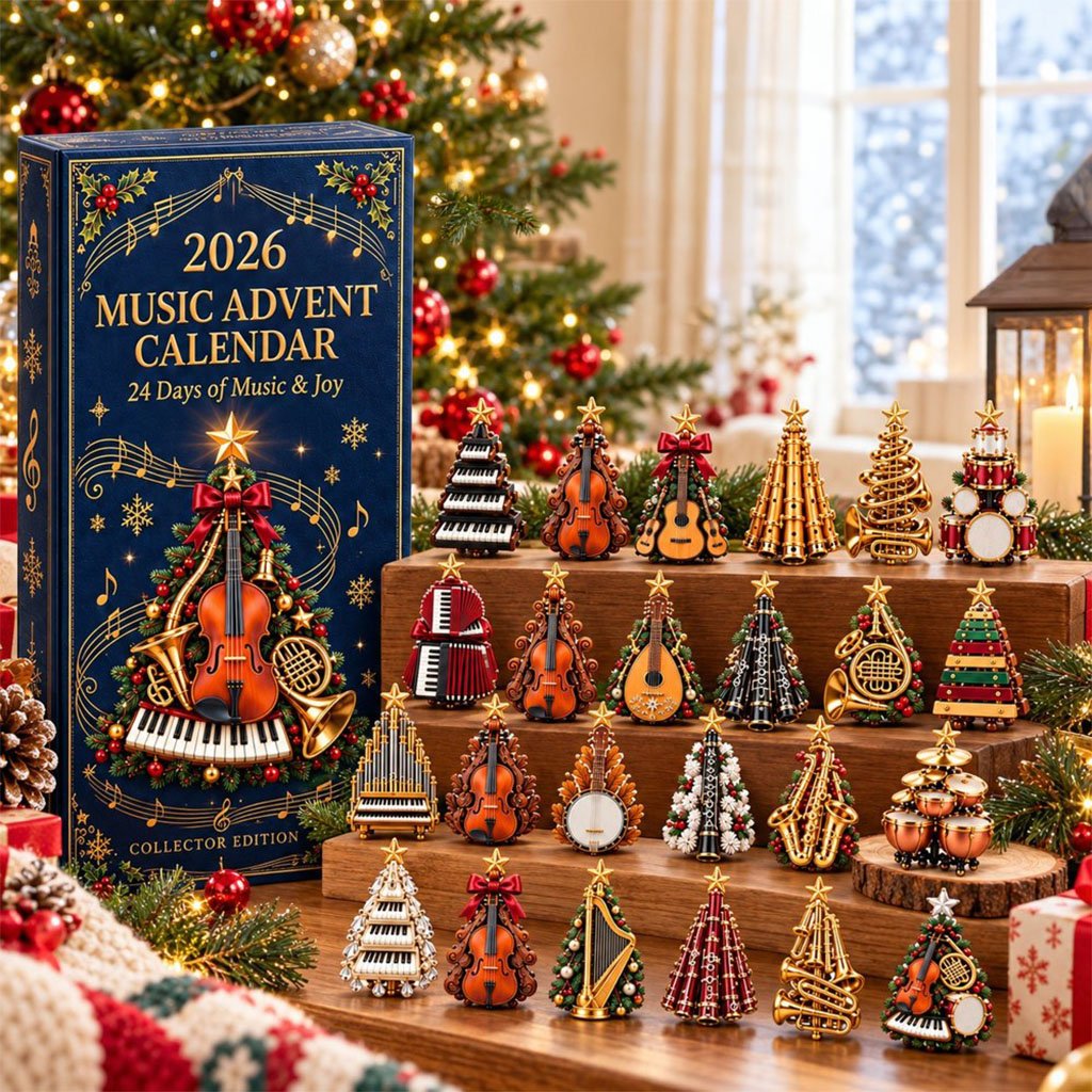 24 Days Of Music Instrument Advent Calendar 2026 Christmas Ornaments Gifts For Music Lovers