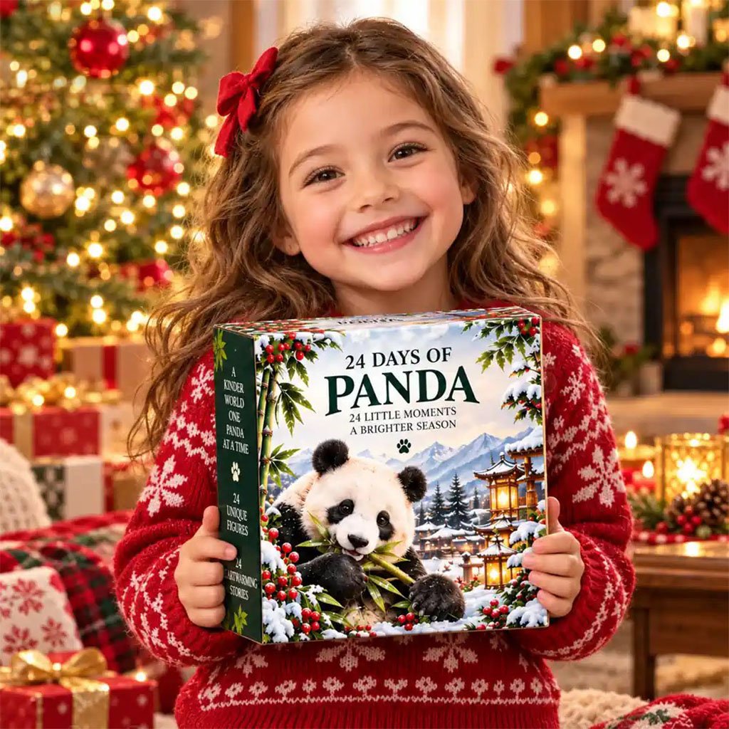 24 Days Of Panda Advent Calendar 2026 Cute Panda Bear Christmas Countdown Ornaments Decor