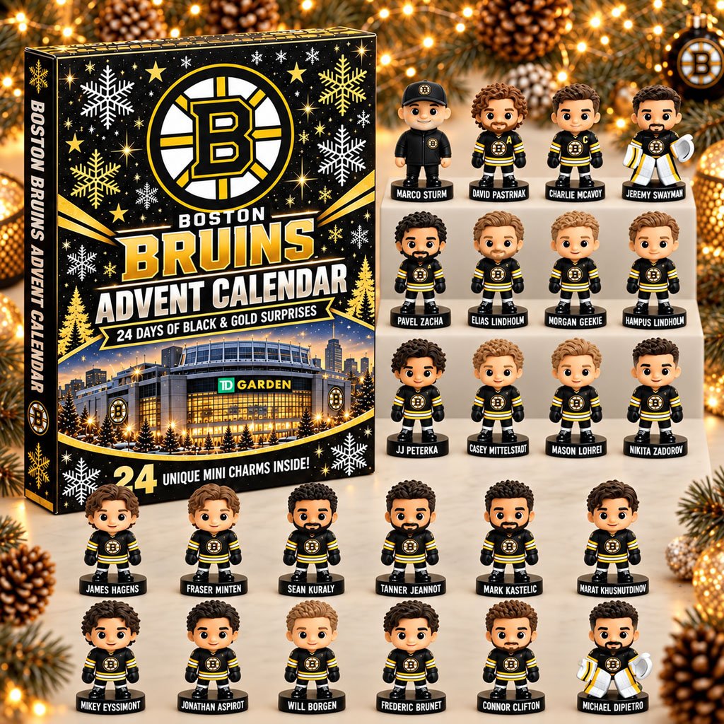 Boston Bruins 24 Days Of Black And Gold Advent Calendar 2026 Boston Bruins Merch Xmas Ornaments