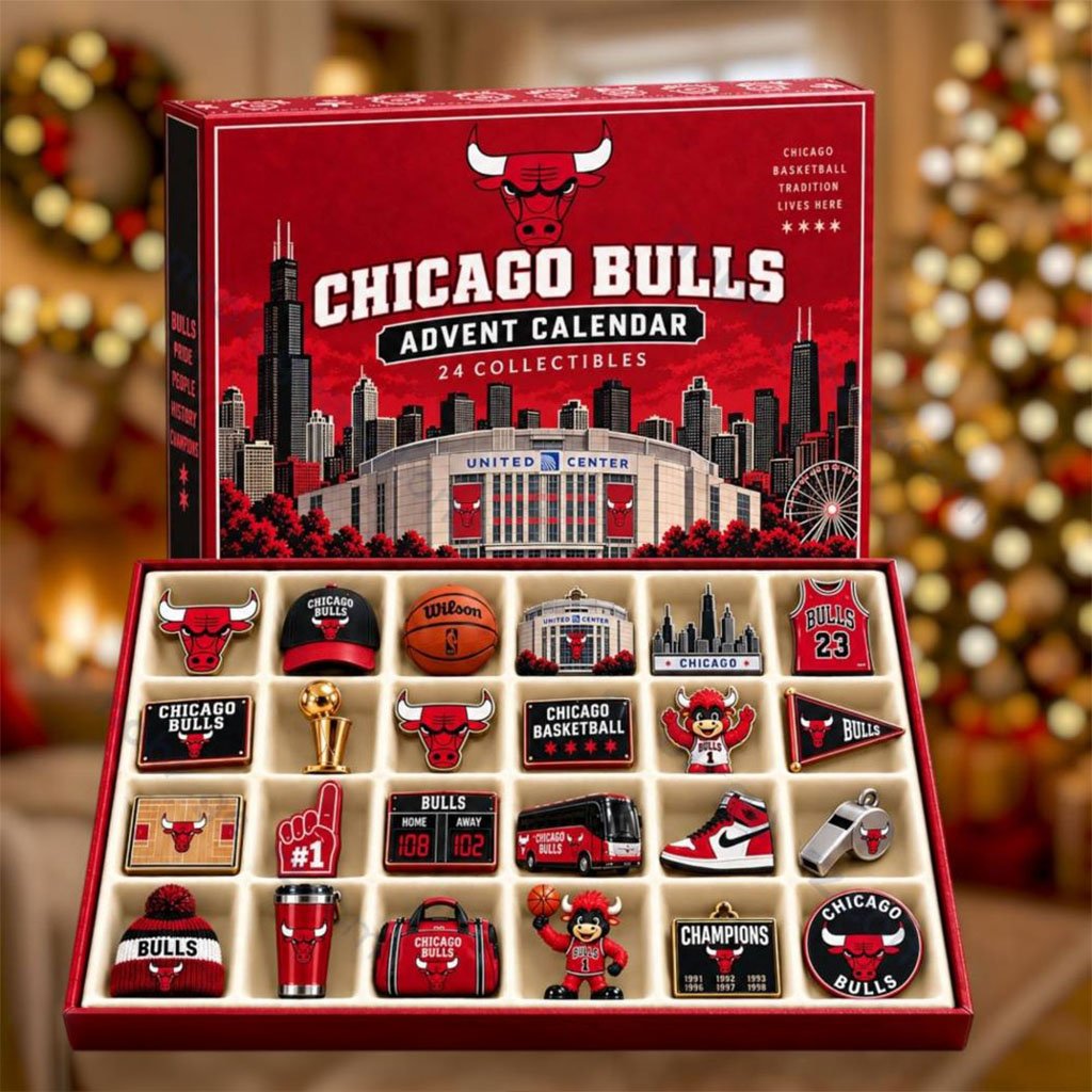 Chicago Bulls Advent Calendar 24 Days Christmas Countdown Ornaments Basketball Collectibles