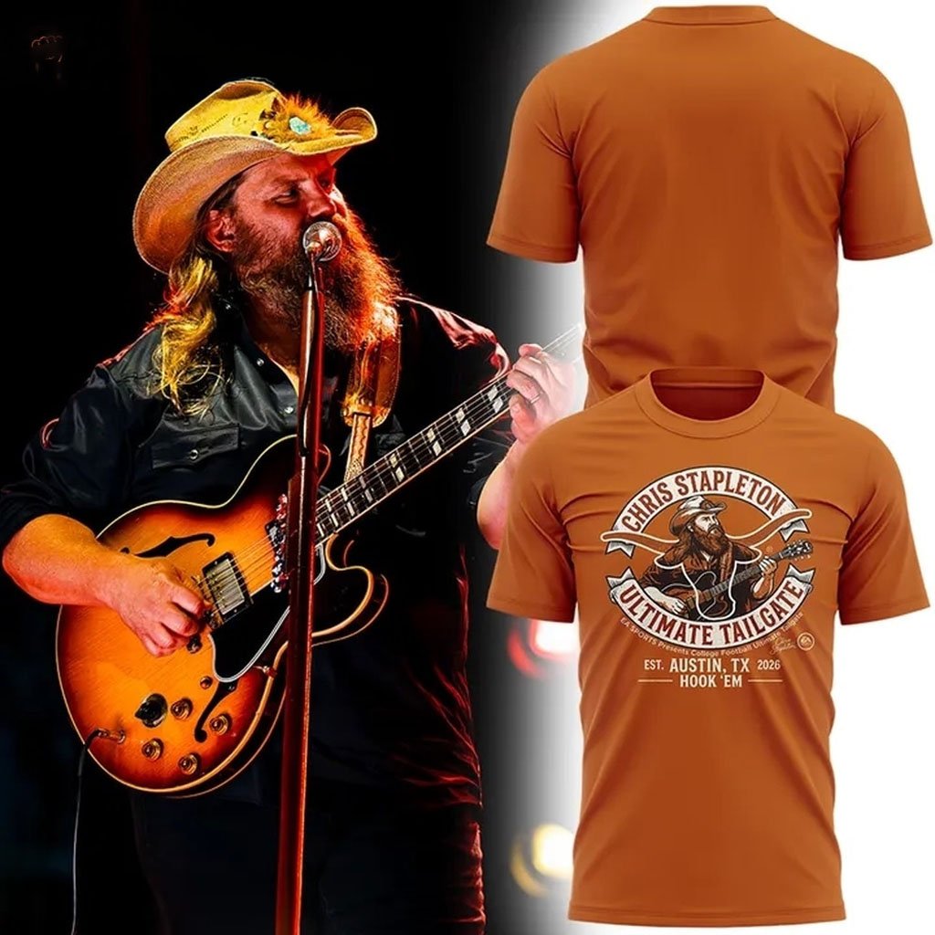 2026 Chris Stapleton x Texas Longhorns T-Shirt Chris Stapleton Merch Gift Ideas For Fans
